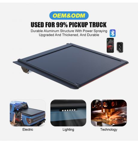 Anti-Pinching Pickup Truck Bed Tonneau Cover