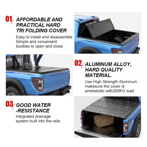 Pickup 3 Fold Aluminum Tonneau Covers