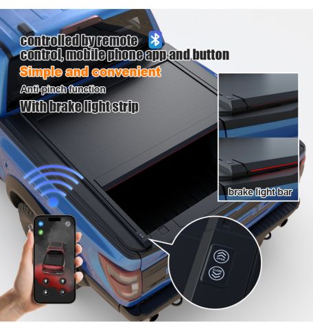 Anti-pinch retractable tonneau cover