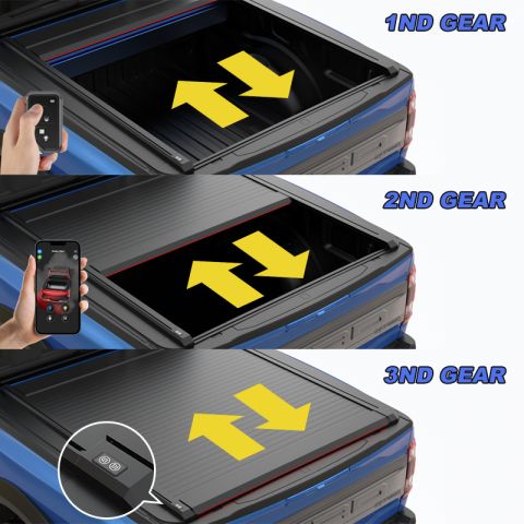 Anti-pinch retractable tonneau cover