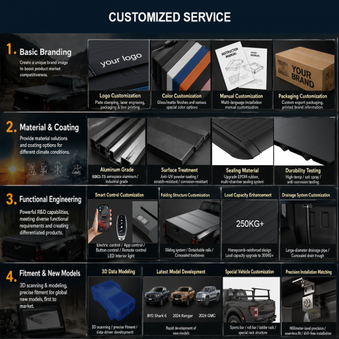 Custom truck tonneau covers